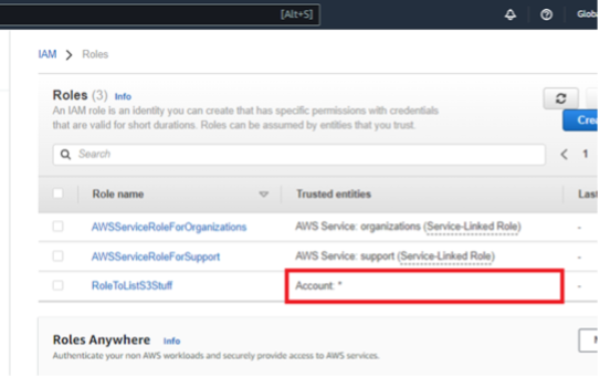 Figures 10: Account A & Account B Starting IAM Roles Before Exploitation