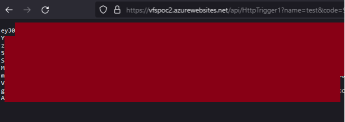 Example token exported from the browser.